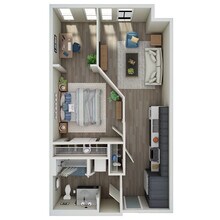 1 Bed, 1 Bath Den - N 349 floor plan